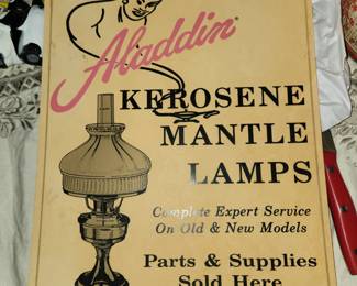 Plastic aladdin lamp dealer sign