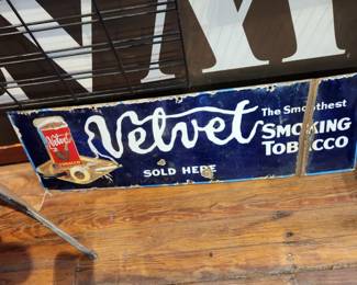 Velvet Porcelain Tobacco sign