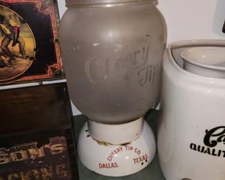 Cherry Tip juice Dispenser from Dallas Texas with porcelain bottom