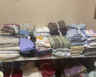 Sheets, blankets, throws, comforters, bedspreads, pillows and much more!