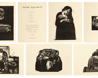 Lot 2042
After Käthe Kollwitz (German, 1867-1945) Woodcuts on Paper, "Six Woodcuts Portfolio", H 12.2" W 18"