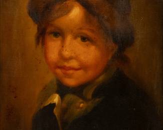 Lot 2010
German Oil on Canvas, Ca. 1930, "Portrait of a Boy", H 16" W 12"