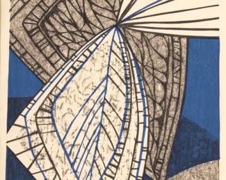 Lot 2019
Chizuko Yoshida (Japanese, B. 1924) Woodblock in Colors on Handmade Paper, 1953, "Butterfly B", H 15.9" W 10.5"