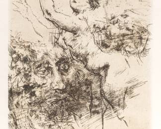 Lot 2036
Jack Levine (American, 1915-2010) Etching, Ca. 20th Century, "Man Dreaming", H 9.62" W 7.25"