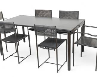 Lot 1024
Giandomenico Belotti (Italian, 1922-2004) for Alias, 'Spaghetti' PVC Chairs & Dining Table, Ca. 1980, 7 pcs