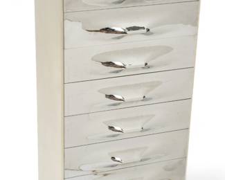 Lot 1023
Raymond Loewy (French/American, 1893-1986) for DF-2000, Laminate & Chrome Plastic Valet, Ca. 1970, H 42" W 20" Depth 13"