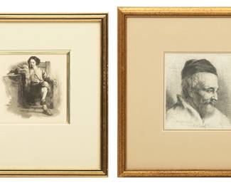 Lot 2048
European Etchings on Paper, Georg Friedrich Schmidt, John Dawson Watson, 18th And 19th C., 2 pcs