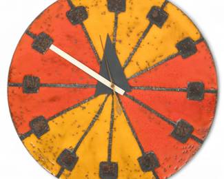 Lot 1021
George Nelson & Associates Meridian Wall Clock Model 7542, Herman Miller Clock Company, 1974, Dia. 14"