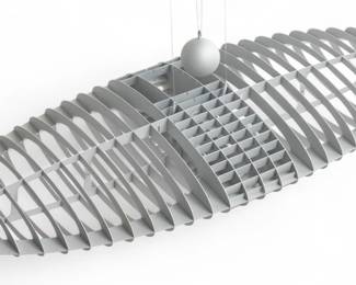 Lot 1022
Alberto Meda And Paolo Rizzatto for Luceplan (Italian) Titania D17 Pendant Lamp, H 3" W 10.5" L 27"