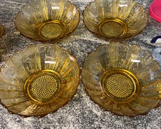 Amber sunflower bowls $40