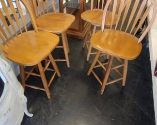 Four swivel chairs