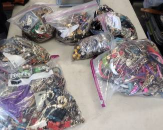 Large lot of costume jewelry