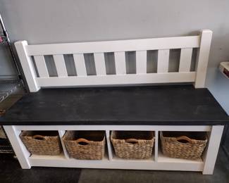 Super nice foyer bench with storage