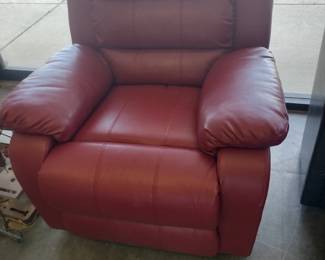 Most comfortable red. recliner ever. warning If you sit in it, you will fall asleep its claimed many victims in the short time we have had it.