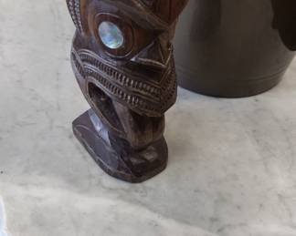 hand carved tiki statue