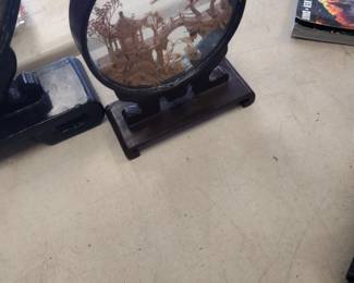 Vintage Asian cork carvings