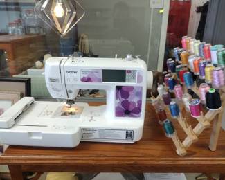 Brother sewing machine with spool organizer no pedal