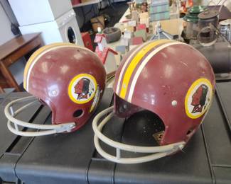 Washington Redskin helmets