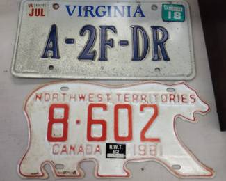 vintage license plates.