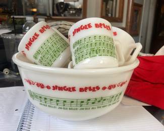 Vintage egg nog set Jingle Bells🎵