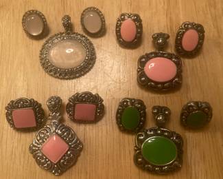 Pendant with matching earrings sets 