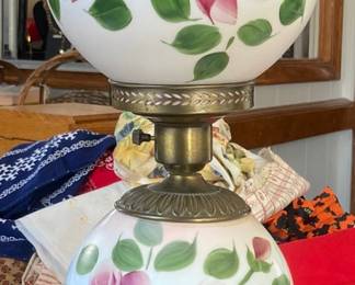 Hand painted parlor lamp
