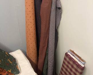 Rolls of fabric