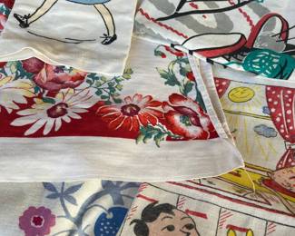 Cool retro printed tea towels 