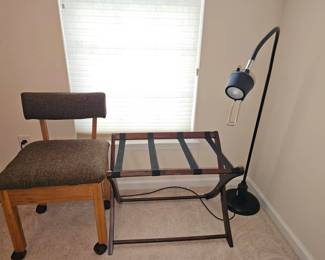 Chair, Luggage Rack, Bedside Lamp