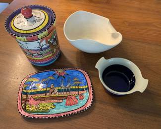 Penzo Zimbabwe Hand Painted Cookie Jar