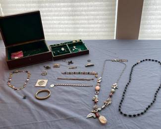 Costume Jewelry and Jewelry Box