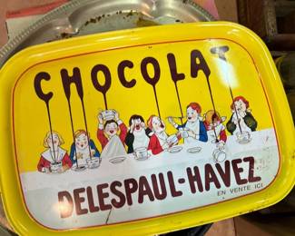 chocoal delespaul-havez  vintage metal trays