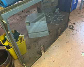 French fireplace screen