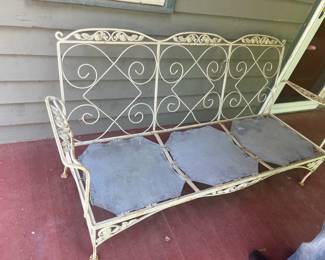 Antique iron seating