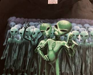 Vintage Wild Oats Alien tshirt 