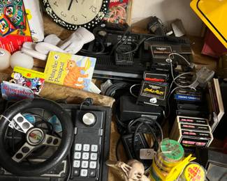 Vintage Colecovision console and games