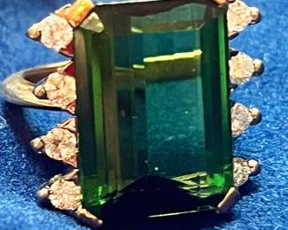 Huge and rare green tourmaline 