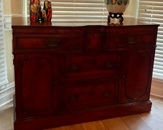 Circa 1900 mahogany medallion server.  Truly a Southern estate antique!!  