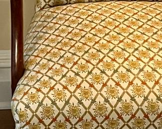 Antique Queen Anne chair with the best floral fabric from England circa 1940s in amazing condition 