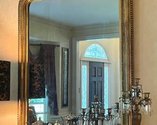 This mirror might just be the finest example of water gilding.  Very thick gold leaf on gesso!