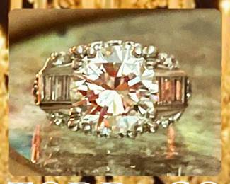 Massive antique 5 plus carat engagement ring