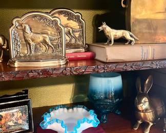 Fabulous English very heavy brass accents…all stamped and signed 