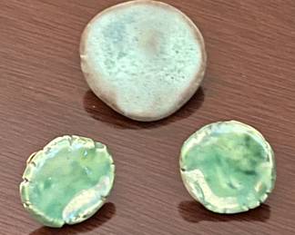 Jade earrings and brooch circa 1960s