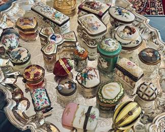 LIMOGES. MIESSEN. FRENCH ANTIQUE GLASS BOXES