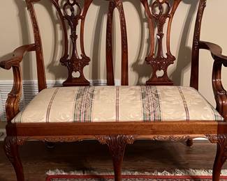 Beautiful antique Chippendale bench