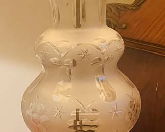 Cut clear frosted lamp from the late 1800s