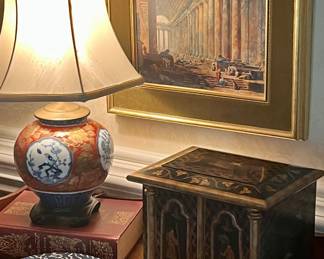 Antique Imari vase converted to lamp!  This is old Imari 