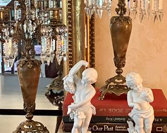 Old Paris porcelain cherubs in mint condition 