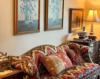 Very fine flame stitch sofa…Chippendale