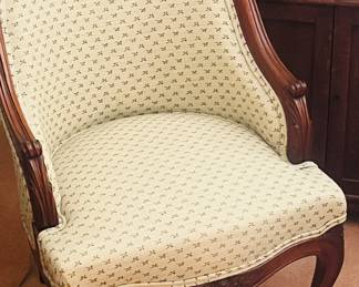 Stunning petite ROSEWOOD barrel chairs from France circa 1890